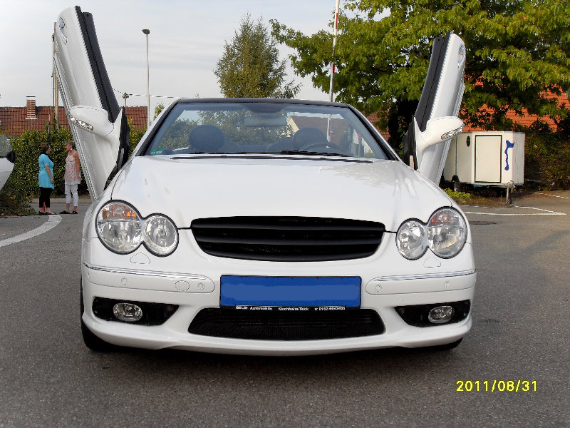 Mercedes CLK Cabrio W209 weiss Tuning Felgen AMG Packet